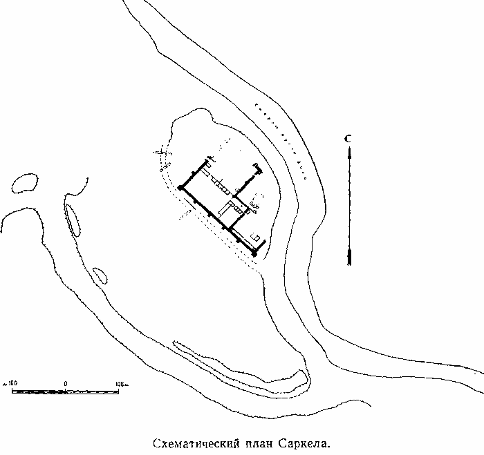 Карта  6. Схематический план Саркела
