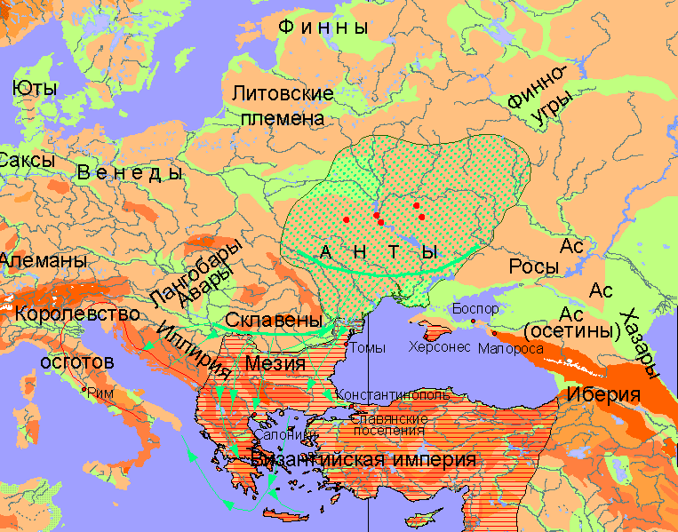 Славяне и Византийская империя (67126 bytes)